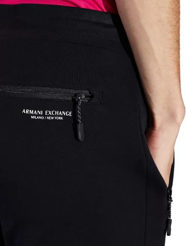 Miniatura 4 de AX ARMANI EXCHANGE Pantalón deportivo con cordón para hombre con bolsillos con cremallera