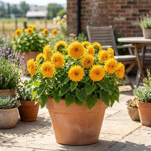 Miniatura 2 de 50 semillas de girasol Blue Teddy Bear - Impresionantes flores anuales para tu jardín sin OGM herencia del jardín - Instrucciones de plantación