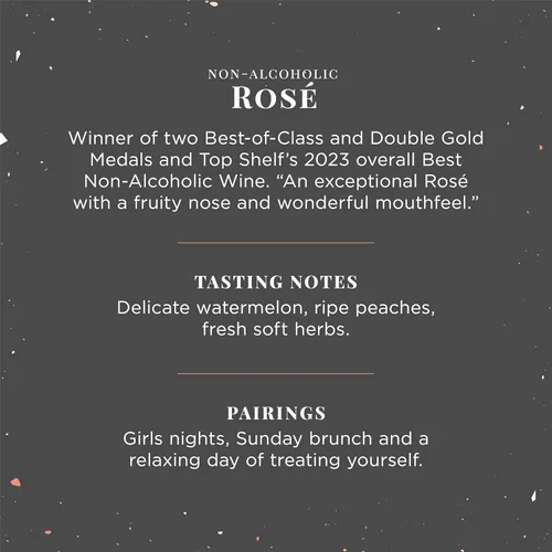 Miniatura 5 de JØYUS Vino Rosado Sin Alcohol, Vino Desalcoholizado Premiado Mejor de su Clase, Ligero y Refrescante, Bajo en Azúcar y Calorías, 750 ml (1 Botella)
