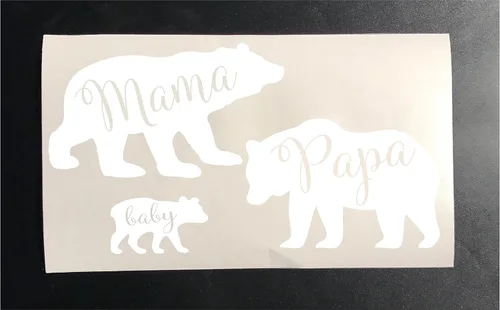 Miniatura 2 de Mama Bear - Plantillas de transferencia de calor para camisas y ropa (negro)