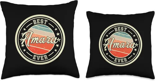 Miniatura 3 de Ladies Girls Women Amara Name Gift Idea Best Ever Funny Saying First Name Amara - Almohada de 16 x 16 pulgadas, multicolor