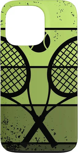 Miniatura 9 de Raqueta de jugador de tenis para iPhone 13 con cancha de pelota de tenis Vintage Retro Case