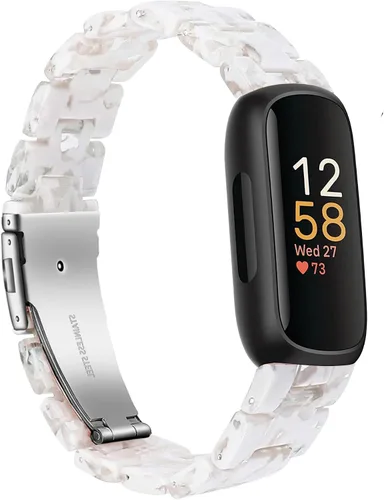 Miniatura 12 de Correa compatible con Fitbit Inspire 3 para mujeres, correa de reloj de resina de repuesto ajustable para Fitbit Inspire 3