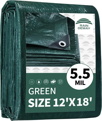 Miniatura 71 de RAINDEWAY Tarps - Lona impermeable de color azul de 4 x 16 pies de grosor, resistente a desgarros, multiusos, para techo, campamento, automóvil