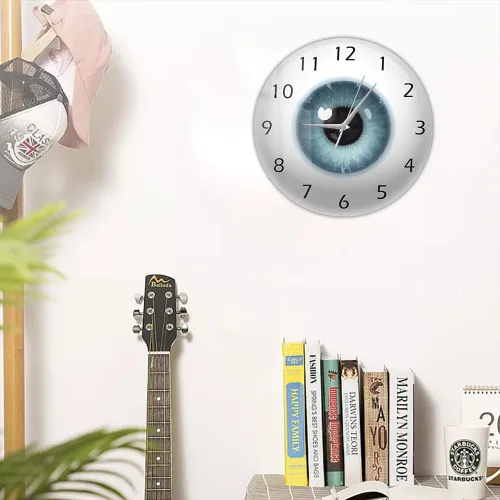 Miniatura 5 de The Geeky Days Reloj de pared silencioso con diseño de ojo pupila visión visión oftalmología reloj de pared silencioso de cuarzo 12 pulgadas todo lo