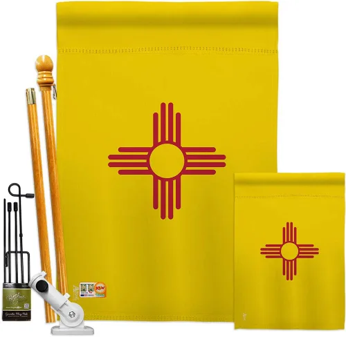 Miniatura 12 de Americana Home & Garden S140532-BO Nuevo México Estados Impresiones Decoración Vertical Casa 28" X 40" 13" 18.5" Doble Cara Banderas Set Impreso