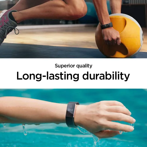 Miniatura 8 de Spigen Ajuste de silicona diseñado para Fitbit Charge 4 (2020) / Charge 3 (2018) Band - Negro