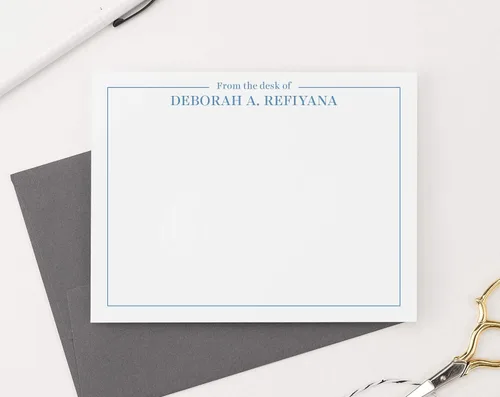Miniatura 2 de Papelería personalizada para hombres o mujeres, personalizada desde el escritorio del juego de papelería, papelería profesional con sobres, tu