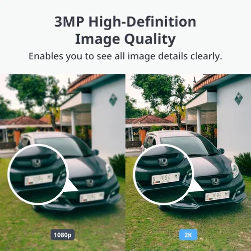 Miniatura 4 de SwitchBot Cámara de seguridad inalámbrica 2K, cámara impermeable para exteriores con batería de 10000 mAh, visión nocturna a color, detección