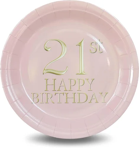 Miniatura 3 de Platos y servilletas para fiesta de cumpleaños, juego de decoraciones desechables para fiesta de cumpleaños para hasta 20 invitados (21)