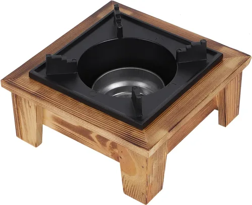Miniatura 6 de Estufa de alcohol, estufa portátil de alcohol para barbacoa, estante de madera, barbacoa, horno, horno, utensilios de cocina, utensilios de cocina