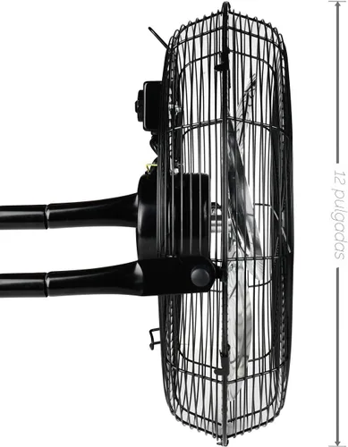 Miniatura 3 de Simple Deluxe - Ventilador industrial de piso, de metal resistente y alta velocidad, 3 velocidades, 12 pulgadas, color negro