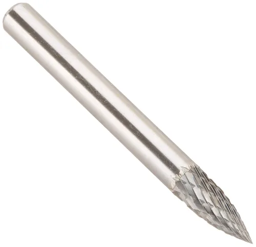 Miniatura 43 de Drill America SA-1 Rebaba de carburo/lima giratoria cilíndrica de doble corte para amoladora de troquel de 1/4" de diámetro x 5/8" de longitud