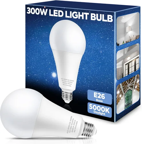 Miniatura 9 de Bombilla LED equivalente a 300 W, bombilla LED A23 súper brillante de 4060 lúmenes, blanco cálido 3000 K, ahorro de energía de 33 W, base media E26