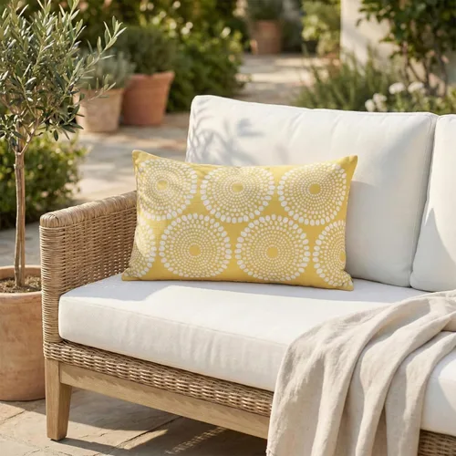 Miniatura 33 de Fab Habitat Almohadas para interiores y exteriores hechas de hilo de poliéster reciclado, resistente a las manchas, lavable a máquina, inserto Ondas