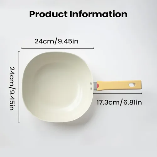 Miniatura 2 de Frying Pan - 1.9L Alloy Lightweight Nonstick Cookware with Lid Nonstick Skillet for Grilling, Saute, Baking, Apartment Cooking, Kitchen Meal Prep