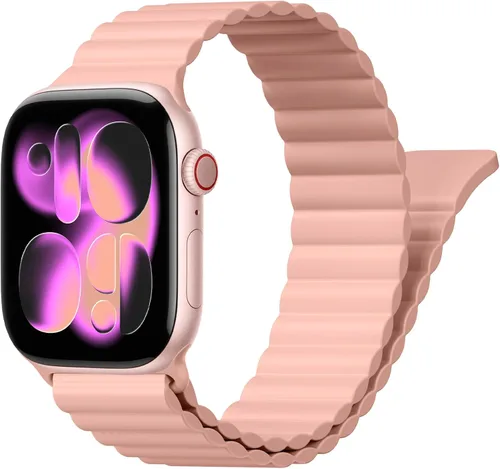 Miniatura 11 de BXUXOHS - Bandas deportivas magnéticas para Apple Watch de 40mm, 38mm, 41mm, 42mm, 44mm, 45mm, 46mm, iWatch para mujeres y hombres, correa