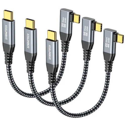 Miniatura 23 de Cable para Monitor USB C ZeroneTeck [0.91 m, Rosa], Transferencia de Datos de Alta Velocidad de 20 Gbps, Salida de Video de Pantalla 4K@60Hz, Carga