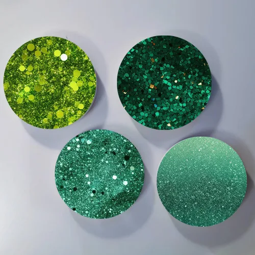 Miniatura 2 de Hojas de transferencia de sublimación con purpurina verde para máquina de prensa de calor, papel de transferencia de sublimación de 12 x 12 pulgadas