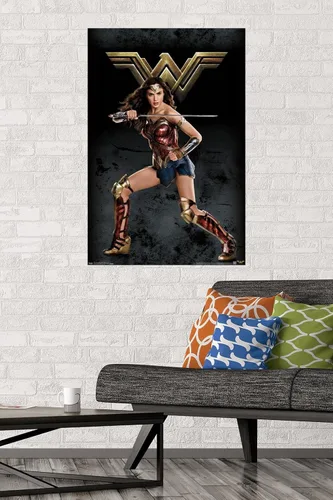 Miniatura 2 de Trends International DC Comics Movie - Póster de pared de la Liga de la Justicia - Mujer Maravilla, 22.375 x 34 pulgadas, versión premium sin marco