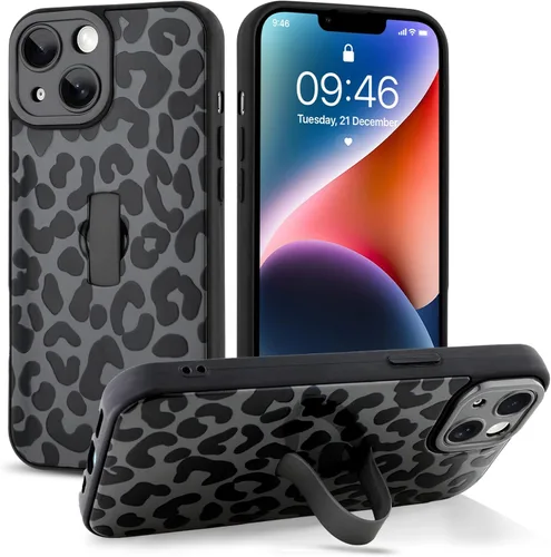 Miniatura 19 de Funda compatible con iPhone 17 Pro Max con correa de mano para los dedos, funda de teléfono con estampado de leopardo y guepardo para mujeres
