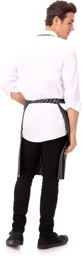 Miniatura 3 de Chef Works Delantal con babero a rayas unisex