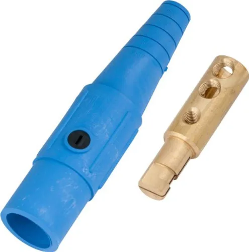 Miniatura 4 de Marinco CLS20FB-A CLS tipo Cam, serie 16 en línea, conector de un solo pin, 400 amperios, 600 voltios, #2-2/0 AWG, hembra - negro (A)