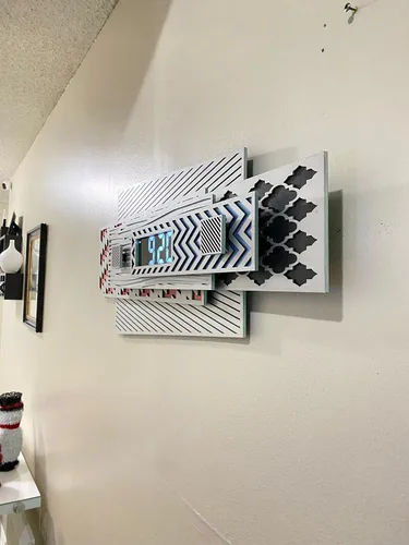Miniatura 5 de Rocket Reloj de pared digital 3D "Colección de diseño especial de reloj de pared 2023