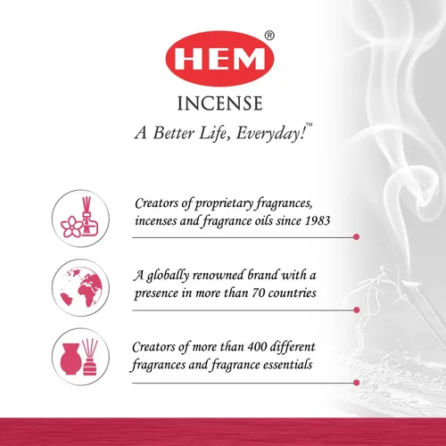 Miniatura 7 de HEM Lotus Backflow - Conos de incienso marrón Aroma de larga duración para positividad y aire puro Hierbas puras, polvo de madera Aromaterapia