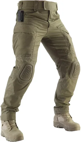 ZAPT Pantalones de combate Airsoft Paintball para hombre, pantalones tácticos con rodilleras, camuflaje de caza, pantalones militares Kangaroo