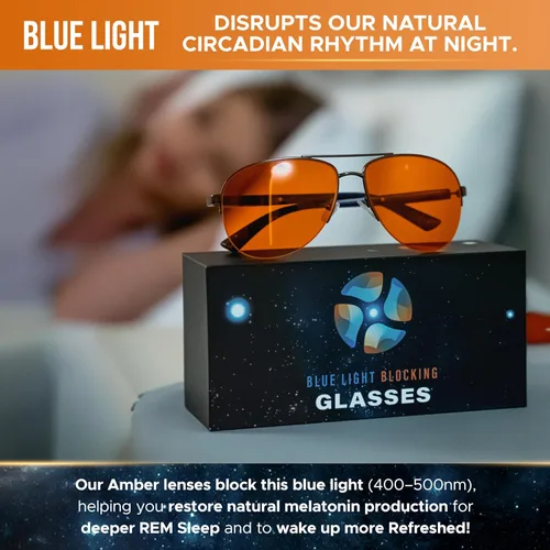 Miniatura 8 de Blue Light Blocking Glasses Amber Lenses -For Better Sleep, Gaming, Eye Strain Blocker, Computer, Sunglasses