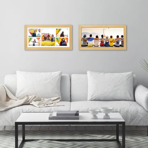 Miniatura 855 de Marcos de Fotos Collage de 13.5X15.5 con 7 Aberturas para Fotos de 4X6, Marco de Fotos Múltiples con Paspartú para Decoración de Pared, Grano