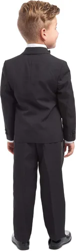 Miniatura 4 de Nautica Esmoquin de 4 piezas para bebés y niños con camisa de vestir, corbatín, chaqueta y pantalones