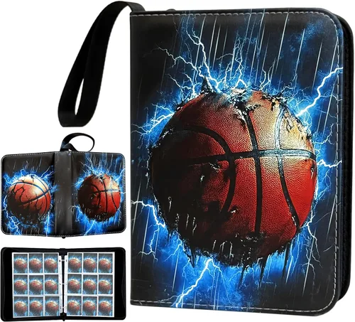 Miniatura 12 de Carpeta de tarjetas coleccionables de 900 bolsillos, soporte para tarjetas de fútbol con 50 fundas extraíbles para 900 tarjetas deportivas, álbum