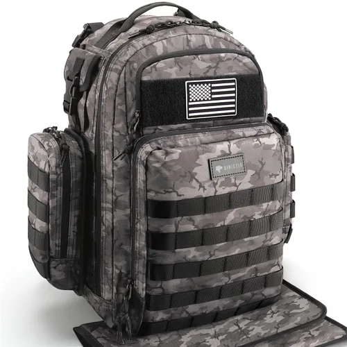 Bolsa de pañales para papá, mochila para pañales para hombres con cambiador de pañales, mochila para pañales militar con cinta Molle, bolsa Camo