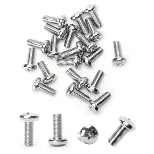 Miniatura 84 de MroMax 5 tornillos de máquina Phillips de cabeza plana M8 x 0.984 in, acero inoxidable 304 18-8, rosca completa, tornillos de cabeza cruzada gris