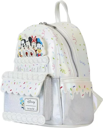 Miniatura 2 de Loungefly Disney 100 Celebration Cake Mini Mochila Mochilas Disney, Blanco, Moderno