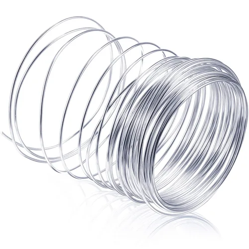 Miniatura 8 de TecUnite Alambre de aluminio para manualidades para esculpir armadura, alambre de aluminio plegable para joyería DIY (1 rollo, plateado, 10 m x 3 mm)