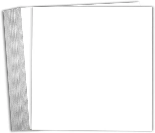 Miniatura 8 de Hamilco Papel de cartulina blanca para álbumes de recortes, 12 x 12 pulgadas, peso pesado, 100 libras, cartulina – Paquete de 25