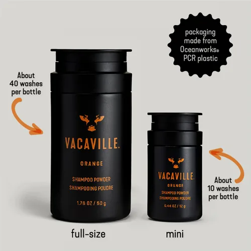 Miniatura 4 de Vacaville Beauty Powder Shampoo for Hair Growth, Orange Scented Waterless, Eco Friendly & Travel Shampoo Natural Vegan Formula for Thinning Hair