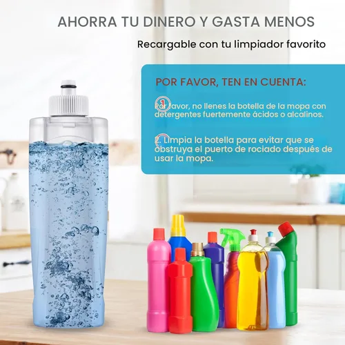 Miniatura 5 de Trapeadores húmedos en aerosol para limpieza de suelos de madera dura: mopa MEXERRIS con 3 almohadillas lavables para Swiffer Powermop - Trapeador