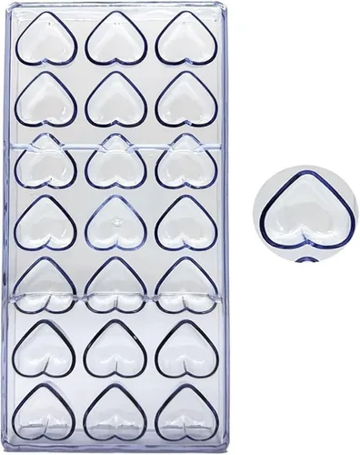 Molde de chocolate para caramelos, molde para hacer 18 caramelos transparentes en forma de diamante, utilizado para decoración de pasteles caseros,