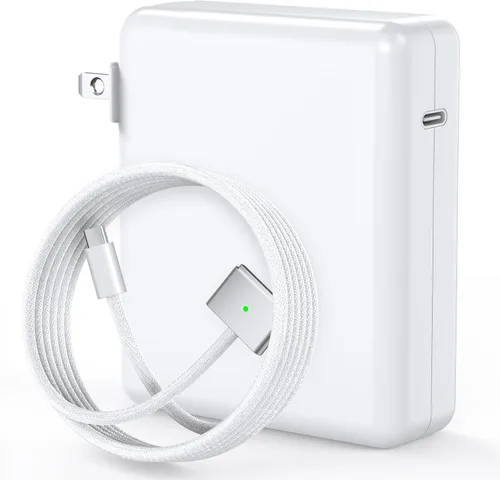 Cargador de 140 W para MacBook Pro de 16/14 pulgadas Mac Air de 15/13 pulgadas 【Calidad original】 2021-2025 M1-M4 6.6 pies magnético 3 cables LED y