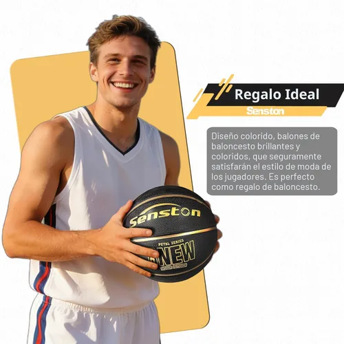 Miniatura 6 de Senston 27.5"/29.5" Balón de baloncesto para exteriores, excelente elasticidad/adherencia, de goma, con bomba, duradero, tamaño 5/7, para hombres