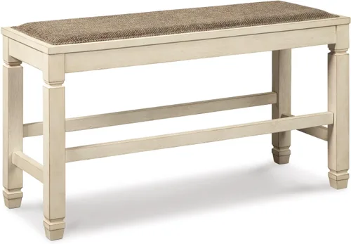 Miniatura 8 de Signature Design by Ashley Tyler Creek Urban Farmhouse - Banco de comedor tapizado con altura de mostrador, casi negro