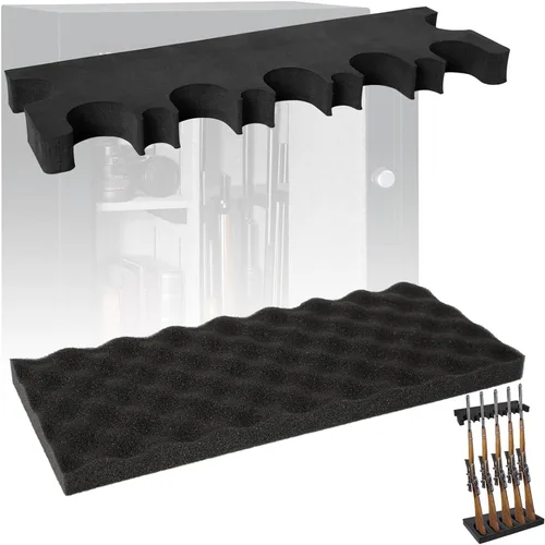 Miniatura 11 de OCQOTAT Estante para Armas para Almacenamiento de Armas, Accesorio de Caja Fuerte para Armas para Rifles y Escopetas, Soporte para Armas en Gabinete