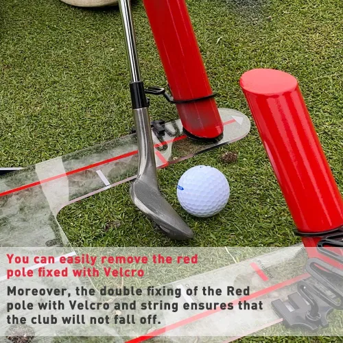 Miniatura 3 de Ayuda de entrenamiento de swing de golf, mejora tu swing gira y golpea la pelota de golf para practicar la línea recta de desvanecimiento y dibujo