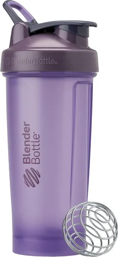 Miniatura 13 de BlenderBottle Classic V2 Botella mezcladora perfecta para batidos de proteínas y preentrenamiento, 28 onzas, color ciruela