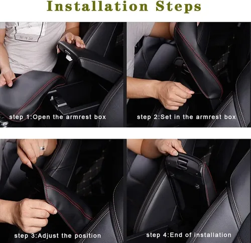 Miniatura 6 de Cubierta para Reposabrazos de Coche Impermeable Cubiertas de Almohadilla de Consola Central Resistente a Rayones Protección Completa Protector