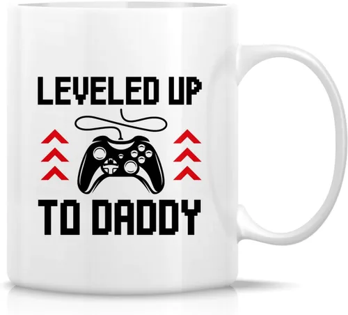 Miniatura 13 de Retreez - Taza divertida con texto en inglés "No. 1 Dad", 325 ml, tazas de cerámica, mensajes divertidos, sarcásticos, motivacionales, regalos